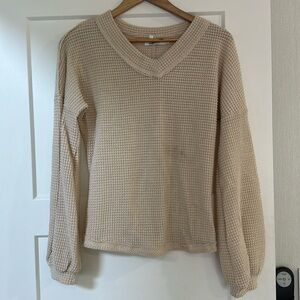 Magnolia Boutique size small waffle knit cream